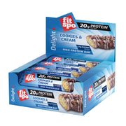 Протеинов бар Delight 20g протеин, Cookies and Cream, 12x60g