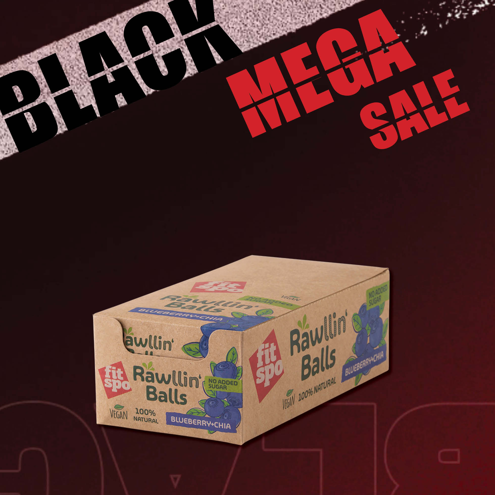 Black Mega Sale Promo Rawllin' Balls Blueberry and Chia