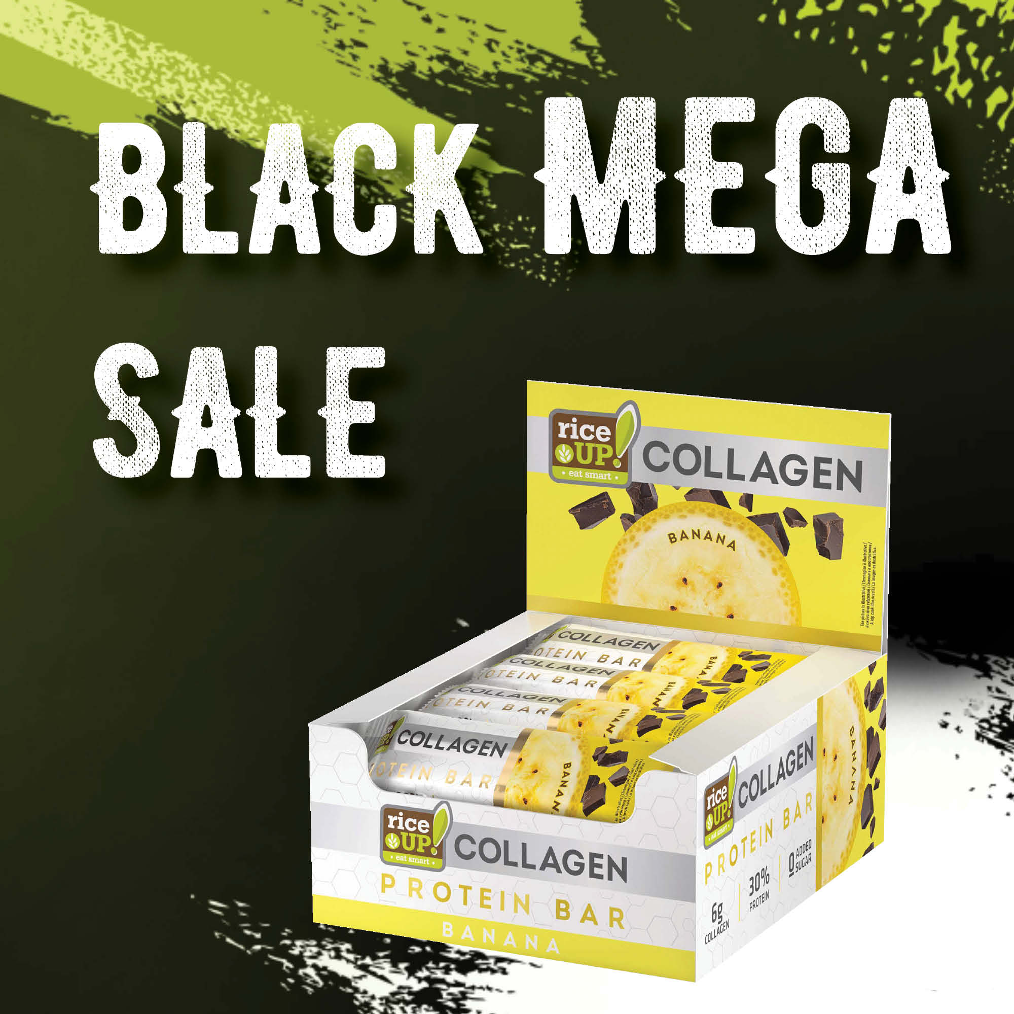 Black Mega Sale Promo RiceUp Collagen bar Banana