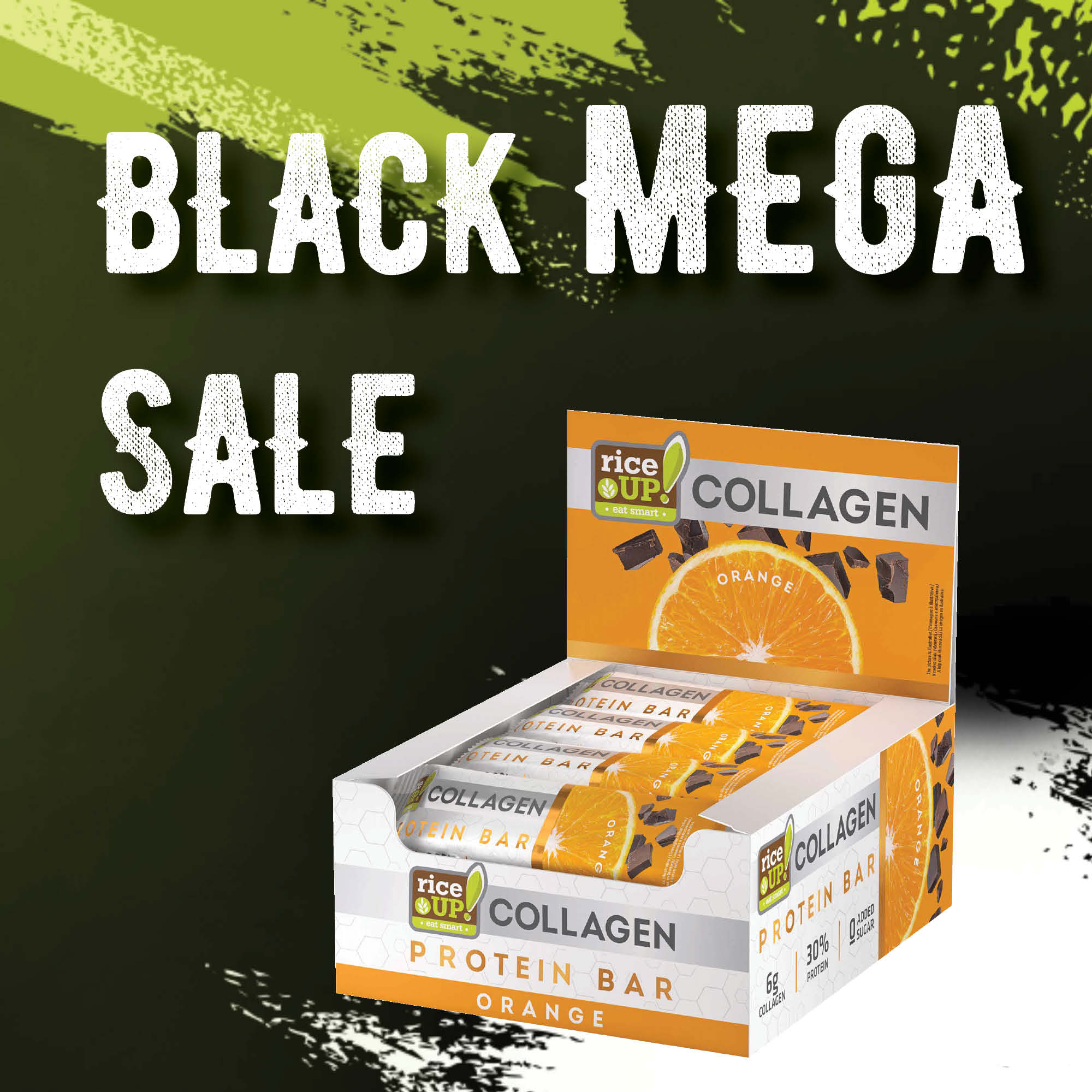 Black Mega Sale Promo RiceUp Collagen bar Orange