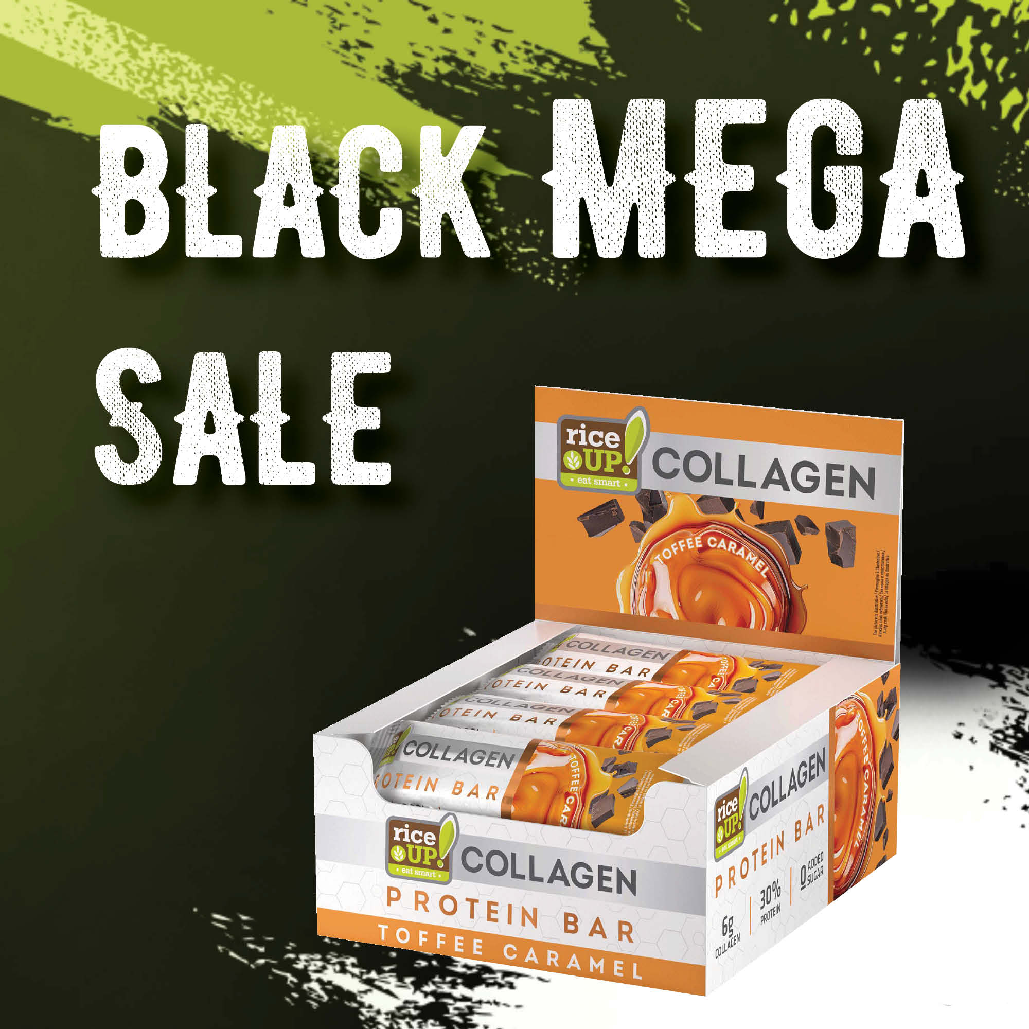 Black Mega Sale Promo RiceUp Collagen bar Toffee Caramel