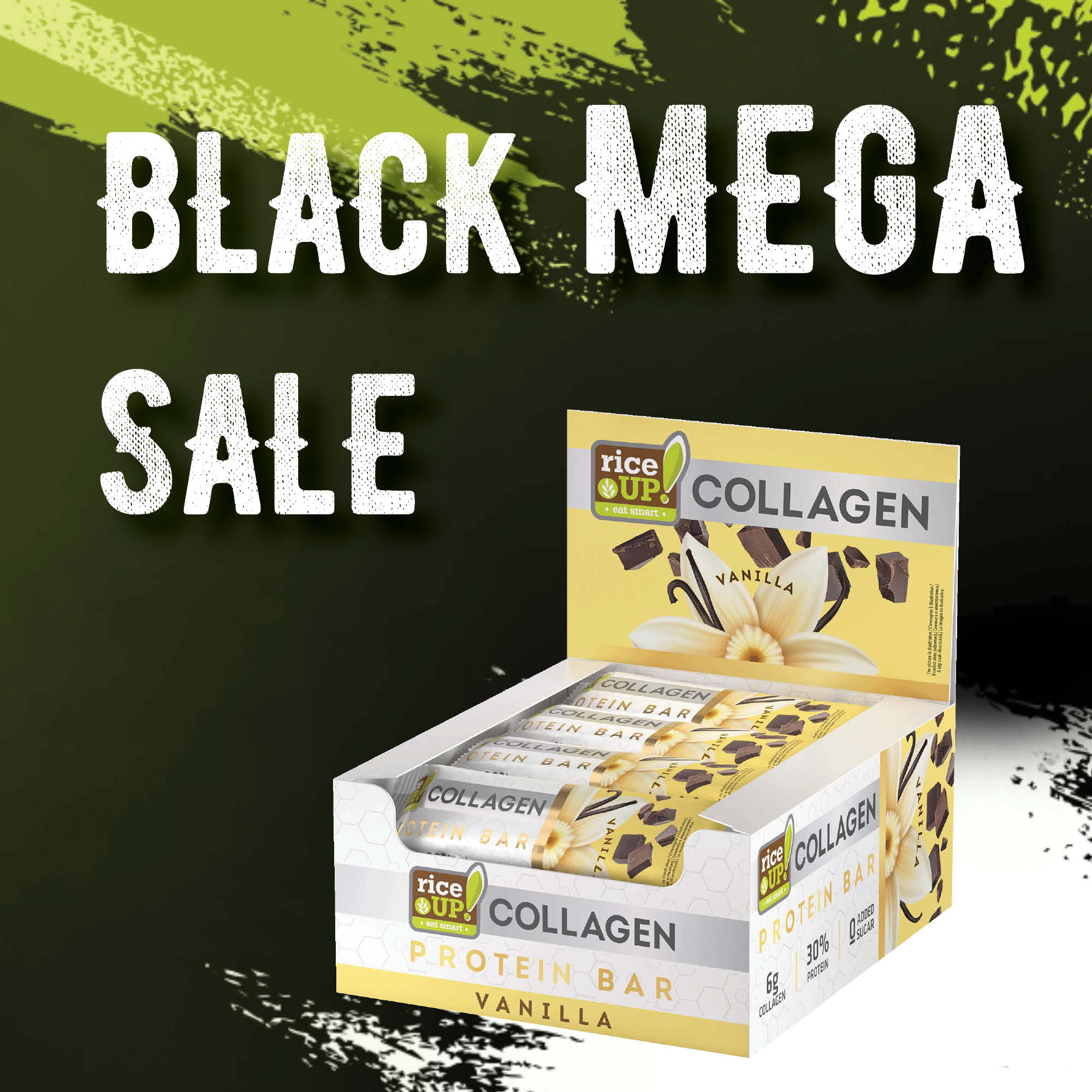 Black Mega Sale Promo RiceUp Collagen bar Vanilla