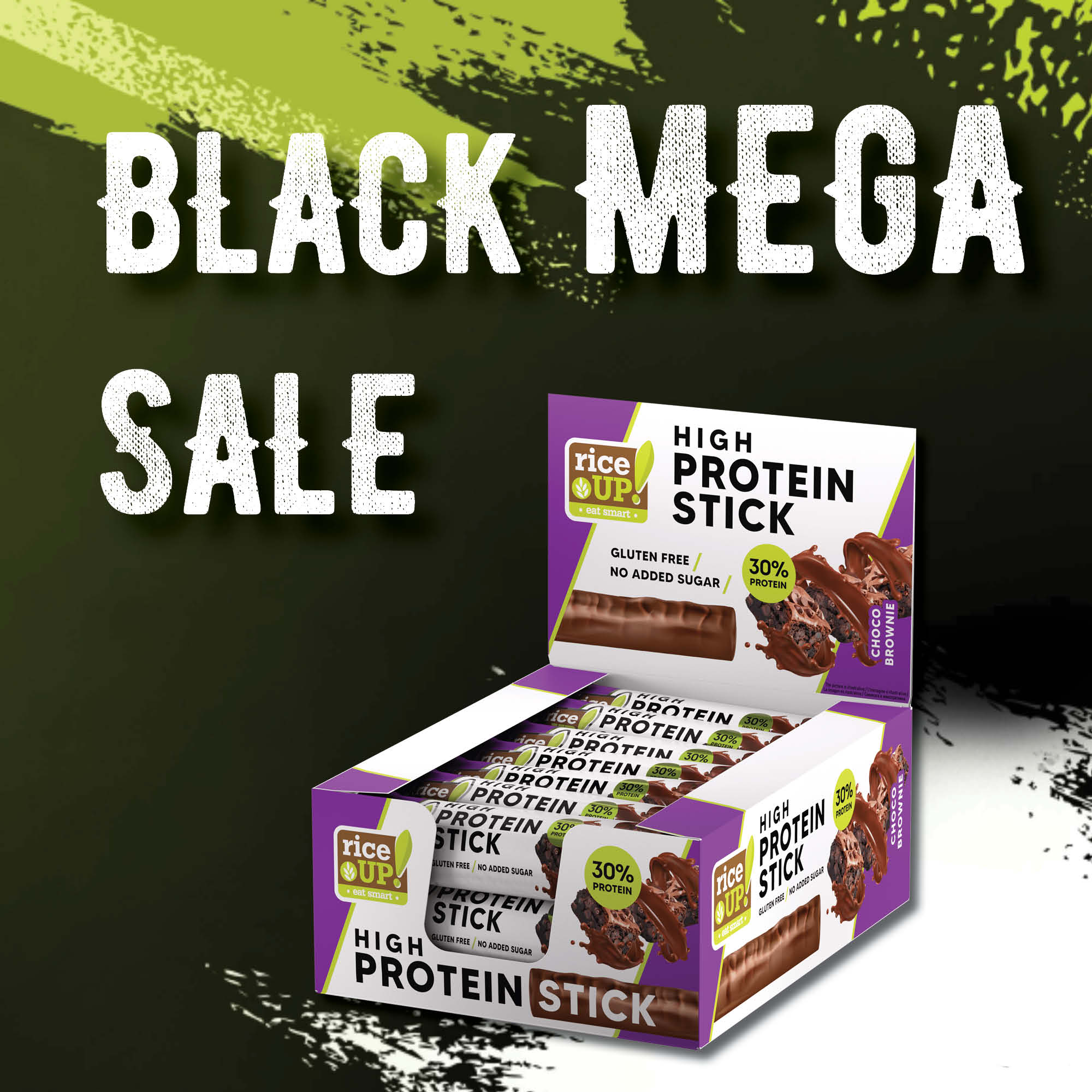 Black Mega Sale Promo RiceUp Protein Stick Choco Brownie