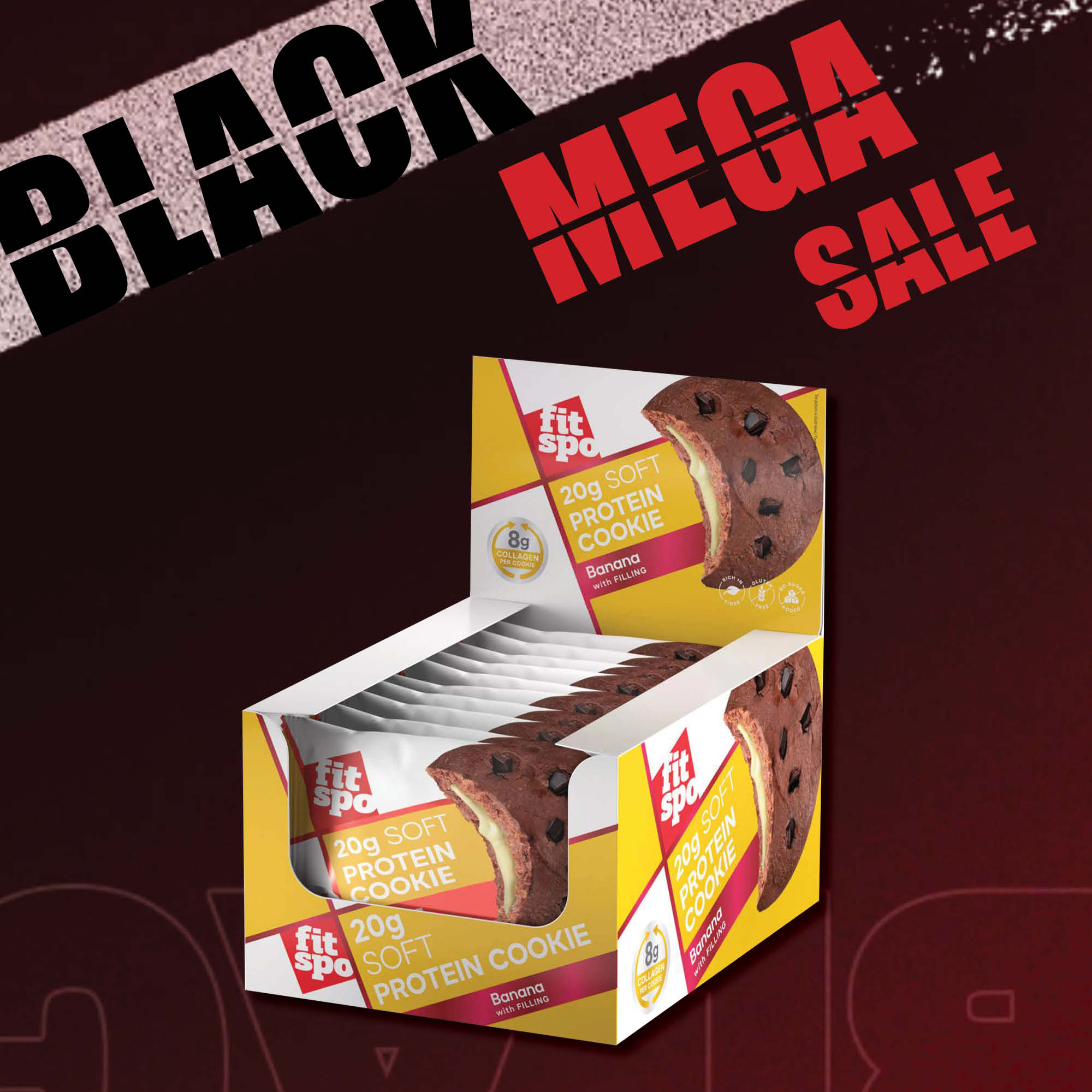 Black Mega Sale Promo Soft Protein Cookie Banana