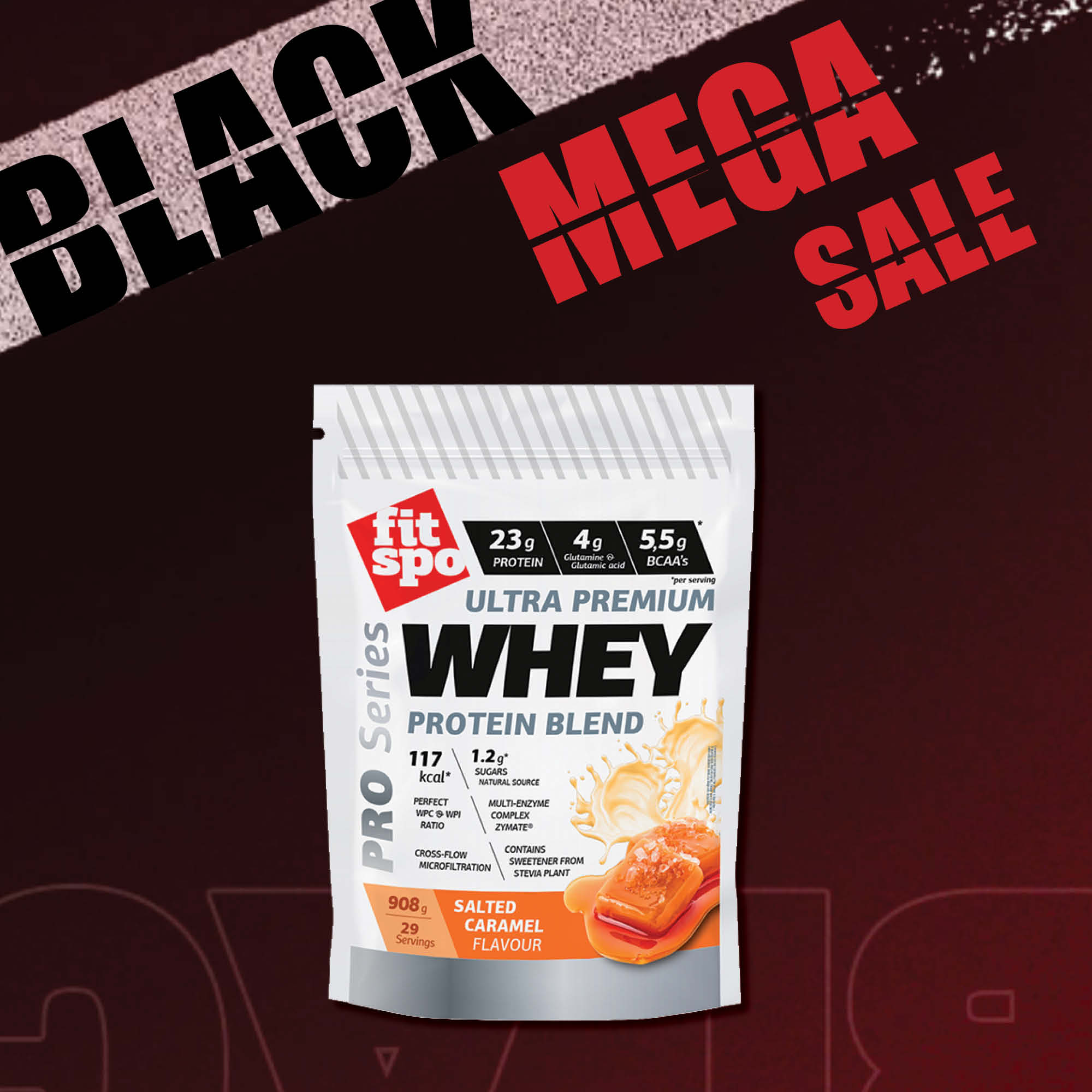 Black Mega Sale Promo Whey Protein Salted Caramel